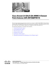 Cisco Aironet AIR-ANT2566P4W-R Manual