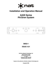 Nat AA20 Series Installation And Operation Manual