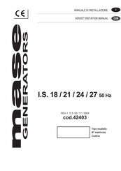 Mase I.S. 21 Installation Manual