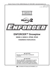 Douglas Dynamics WESTERN ENFORCER 97540 Installation Instructions Manual