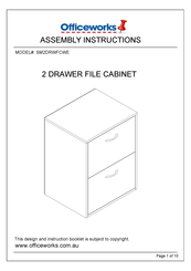 Officeworks SM2DRWFCWE Assembly Instructions Manual