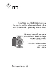 ITT HXED Installation And Operating Instructions Manual