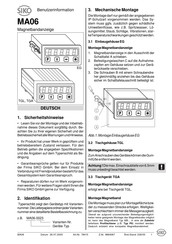 Siko MA06 User Information