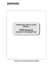 Drivecon PWRSIII-10221 Operation & Installation Manual