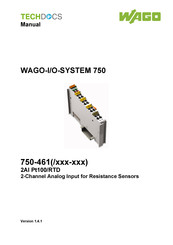 WAGO 750-461/020-000 2-CHANNEL ANALOG INPUT MODULE 