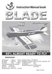 Black Horse Model Blade BH 70 Instruction Manual Book