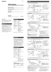 Sony AN-820A Operating Instructions