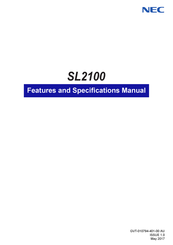 Nec SL2100 Features And Specifications Manual