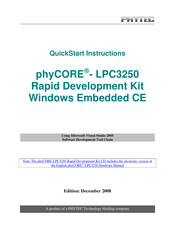 Phytec phyCORE-LPC3250 Quick Start Instructions