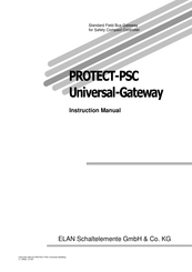 Elan PROTECT-PSC-UNI-GATEWAY PROFIBUS DP V1 Instruction Manual