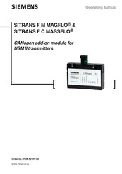 Siemens FDK:521H1134 Operating Manual