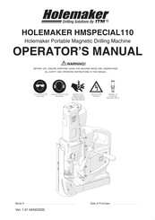 Itm HOLEMAKER HMSPECIAL 110 Operator's Manual