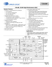 Cirrus Logic CS4399 Manual