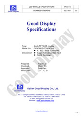 DALIAN GOODDISPLAY CO. GD40M05-GTM040HS-P Specifications