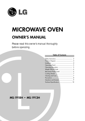 LG MS-1918H Owner's Manual