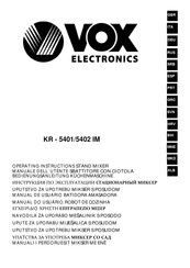 VOX electronics KR - 5402 IM Operating Instructions Manual