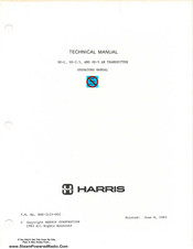 Harris SX-1 Operator's Manual