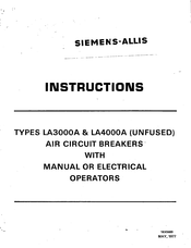 Siemens-Allis LA-4000A Instructions Manual