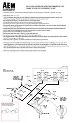 AEM 800077 Installation And Operating Instructions Manual
