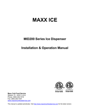 Maxx Cold MAXX ICE MID204 Installation & Operation Manual