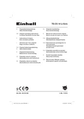 EINHELL TE-CS 18 Li-Solo Original Operating Instructions
