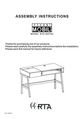 RTA Techni Mobili RTA-3841SU Assembly Instructions Manual