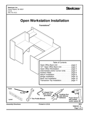 Steelcase Translations Open Workstation Installation Manual