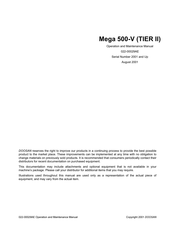 Doosan Mega 500-V Operation And Maintenance Manual