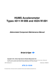 BRUEL & KJAER 4511-W-006 Abbreviated Component Maintenance Manual