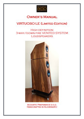 Acoustic Preference VIRTUOSO LE Owner's Manual