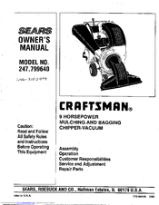 Craftsman 247.799640 Owner's Manual
