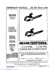 Sears Craftsman 358.357182 Operator's Manual