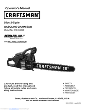 Craftsman 316.35084 Operator's Manual