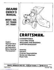 Craftsman 247.795861 Owner's Manual