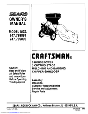 Craftsman 247.799891 Owner's Manual