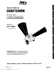 Craftsman Craftsman 247.77586 Owner's Manual