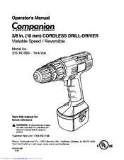 Sears Companion 315.101860 Operator's Manual