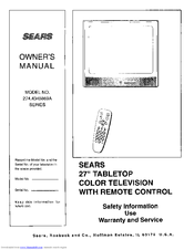 Sears 274.4345869A Series Owner's Manual