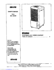 Kenmore 461-5949 User Manual