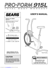 Pro-Form 915L User Manual