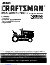 Craftsman 917.25051 Owner's Manual