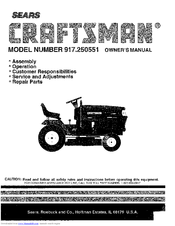 Craftsman 917.250551 Owner's Manual