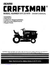 Craftsman 917.25147 Owner's Manual