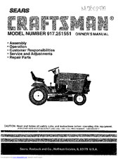Craftsman 917.251551 Owner's Manual