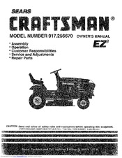 Craftsman EX3 917.256670 Owner's Manual