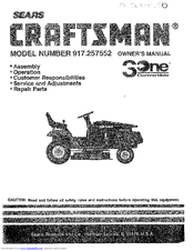 Craftsman 917.257552 Owner's Manual