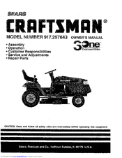 Craftsman 917.257643 Owner's Manual