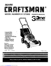 Craftsman 917.372852 Owner's Manual