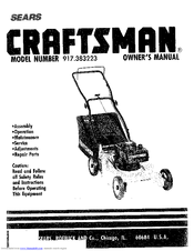 Craftsman 917.383223 Owner's Manual