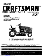 Craftsman 917.258542 Owner's Manual